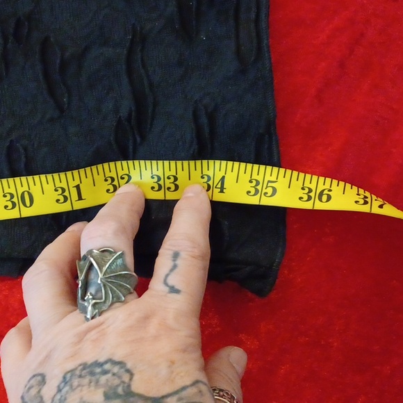 COPY - DOLLSKILL WIDOW XXL BLACK BEYOND THE WOODS LACE UP FLARED PANTS DISTRESS… - Picture 5 of 13